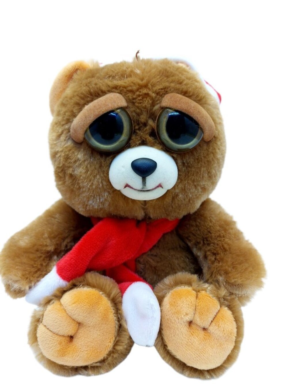 Feisty Pets "Ebenezer Claws" 8" Plush Bear Naughty Nice Christmas Hat 2015 Stuff